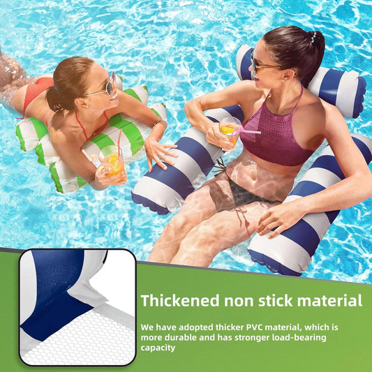 3 Pack 300 LB Water Floaties,Inflatable Pool Float Chair for Adults Swim Floating Party Vacation Fun and Rest - PuriLite