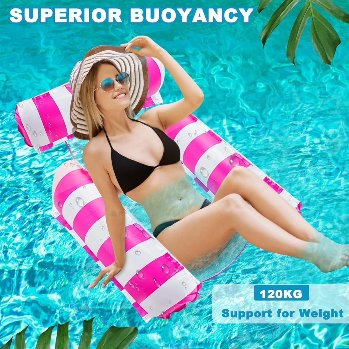 3 Pack 300 LB Water Floaties,Inflatable Pool Float Chair for Adults Swim Floating Party Vacation Fun and Rest - PuriLite