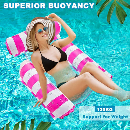 3 Pack 300 LB Water Floaties,Inflatable Pool Float Chair for Adults Swim Floating Party Vacation Fun and Rest - PuriLite