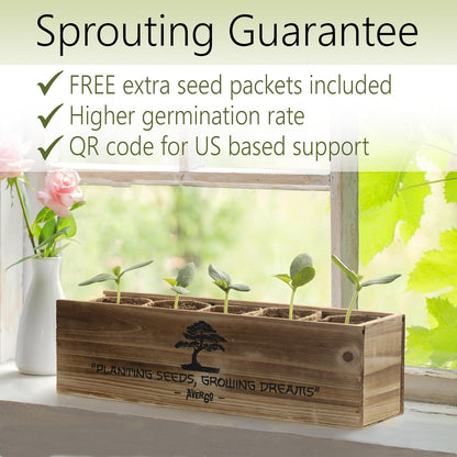 Avergo Bonsai Tree Kit – 5X Unique Japanese Bonzai Trees | Complete Indoor Bonsai Starter Kit for Growing Bonsai Plants with Tools & Planters – Gardening Gifts for Women & Men - PuriLite