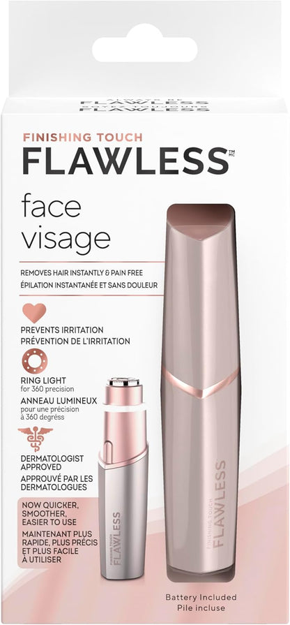 Finishing Touch Flawless Facial Hair Remover, Blush, 1 Count (Packaging may vary) - PuriLite