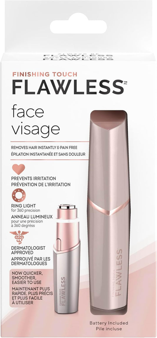 Finishing Touch Flawless Facial Hair Remover, Blush, 1 Count (Packaging may vary) - PuriLite