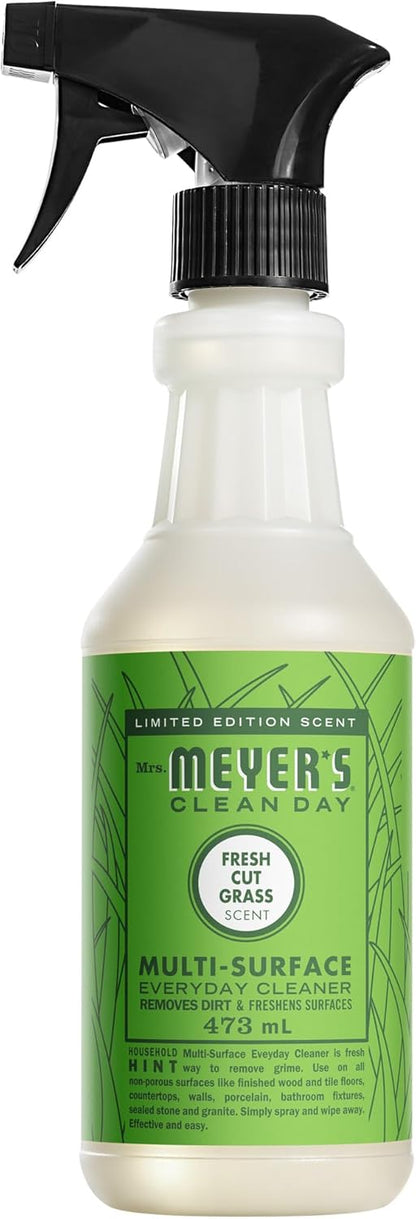 MRS. MEYER'S CLEAN DAY Multi-Surface Everyday Cleaner, Fresh Cut Grass Scent, 473mL Bottle - PuriLite