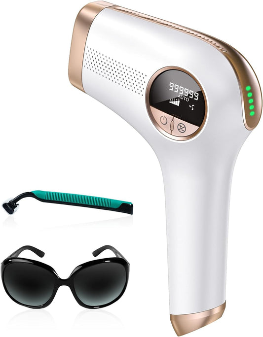 Finequin IPL Hair Removal Device, At-Home Red-light Epilator for Long-Lasting Hair Removal with Nearly Painless Treatment, Facial, Bikini & Whole Body Use - PuriLite