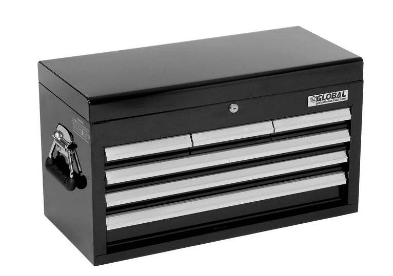 Global Industrial™ 25-15/16" x 12-1/16" x 14-3/4" 6 Drawer Black Tool Chest - PuriLite