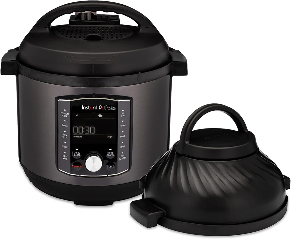Instant Pot Pro Crisp 11-in-1 Air Fryer and Electric Pressure Cooker Combo with Multicooker Lids that Air Fries, Steams, Slow Cooks, Sautés, Dehydrates, & More, Free App With Over 800 Recipes, 8 Quart - PuriLite