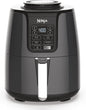 Ninja Air Fryer, 1550-Watt Programmable Base for Air Frying, Roasting, Reheating & Dehydrating with 4-Quart Ceramic Coated Basket (AF101), Black/Gray - PuriLite