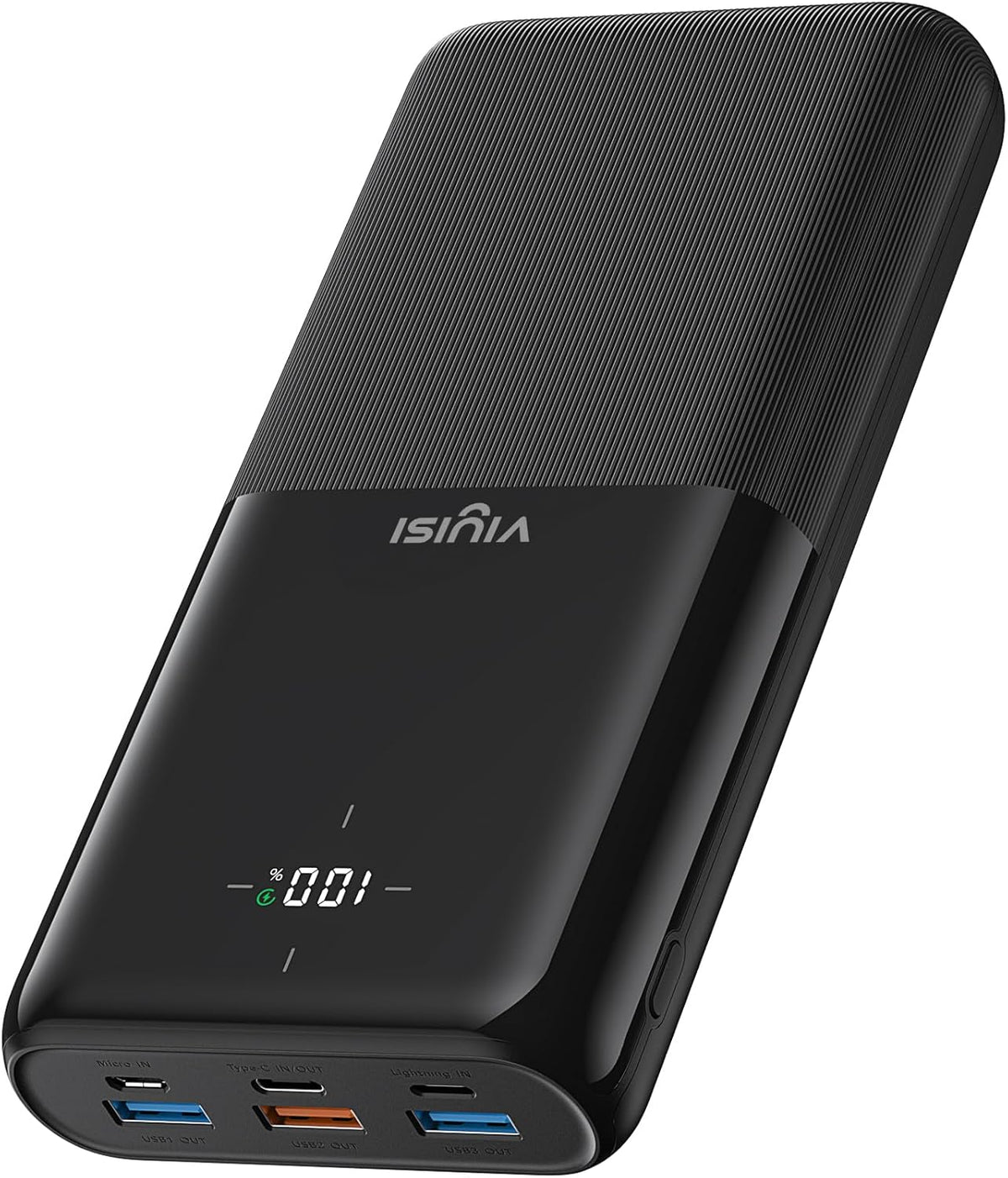 VIYISI Power Bank 30000mAh, 22.5W Fast Charging USB C Portable Charger with 4 Outputs & 3 Inputs, LED Display External Battery Pack for iPhone iPad Samsung Andriod Phones Travel Accessories -Black - PuriLite