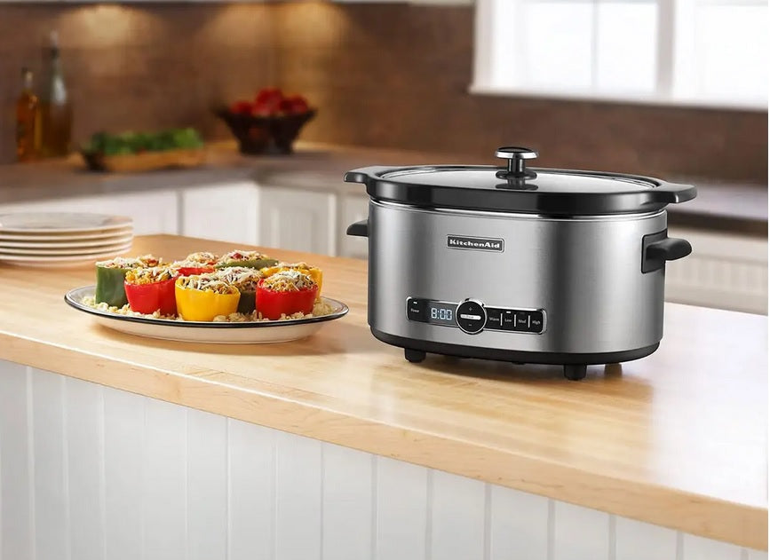 Kitchenaid® 6-Quart Slow Cooker with Solid Glass Lid (KSC6223SS) - PuriLite