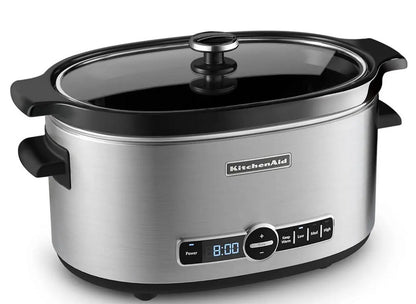 Kitchenaid® 6-Quart Slow Cooker with Solid Glass Lid (KSC6223SS) - PuriLite