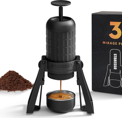 STARESSO Portable Espresso Maker, Specialty Portable Coffee Machine, Espresso Coffee Maker for Travel, Car Manually Coffee Maker, Camping Gadgets, Coffee Gifts for Coffee Lovers - PuriLite