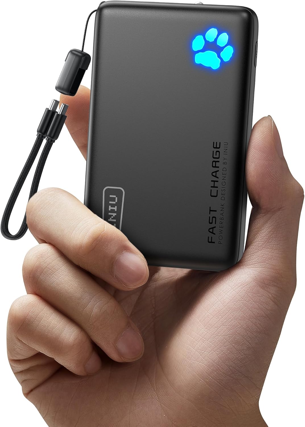 INIU Portable Charger, Lightest 10000mAh 45W PD Power Bank, USB C in&Out Fast Charging Battery Pack, External Phone Powerbank Compatible with iPhone 16 15 14 13 Samsung S22 S21 Google iPad etc - PuriLite