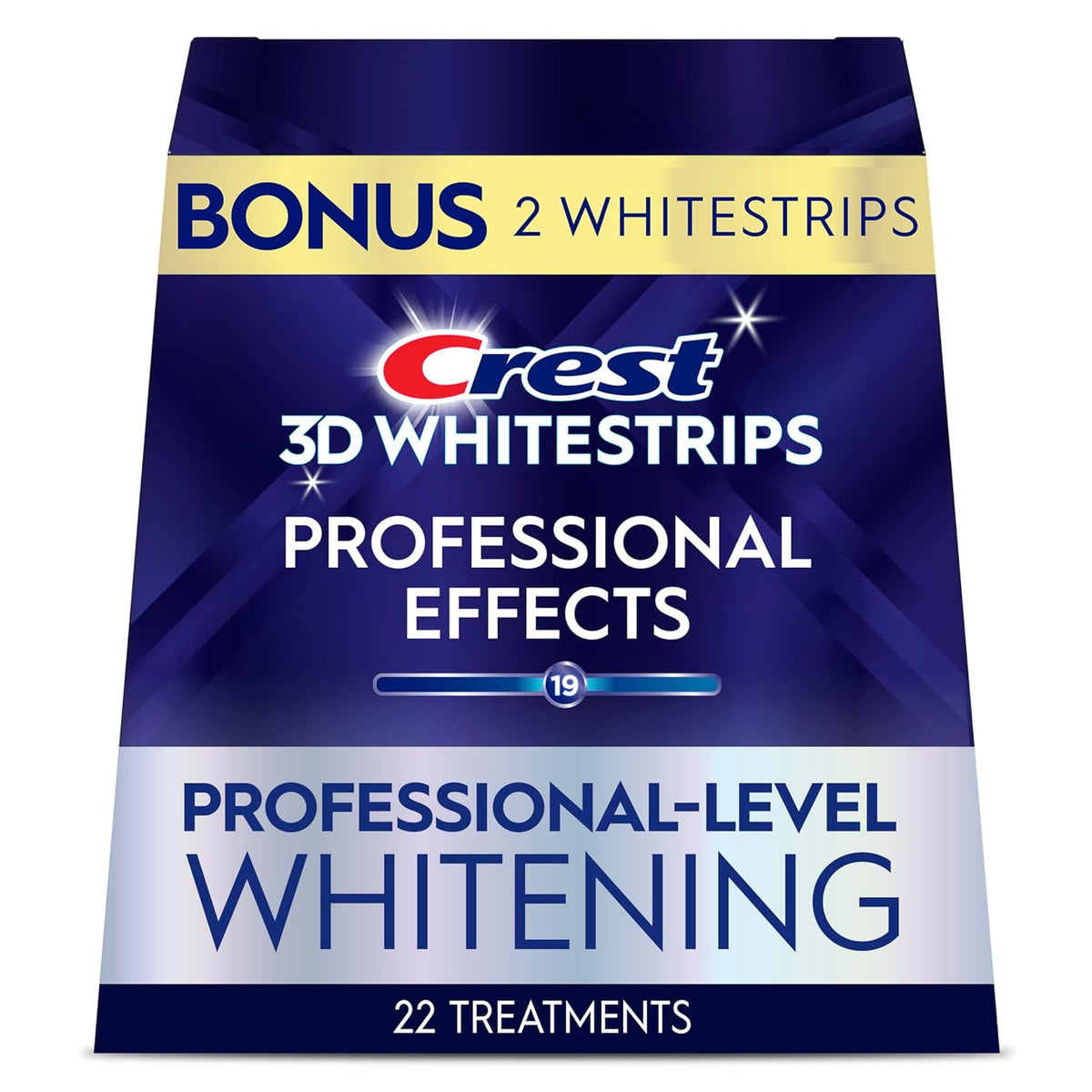 Crest 3D Whitestrips Professional Effects – Teeth Whitening Kit, 22 Treatments (20 + 2 Bonus), Each with 1 Upper/1Lower, 44 Strips – Crest 3DWhite Teeth Whitening Strips - PuriLite