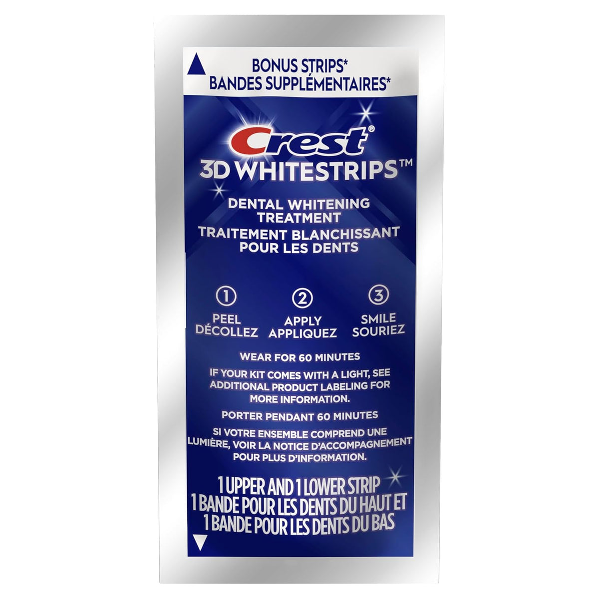 Crest 3D Whitestrips Professional Effects – Teeth Whitening Kit, 22 Treatments (20 + 2 Bonus), Each with 1 Upper/1Lower, 44 Strips – Crest 3DWhite Teeth Whitening Strips - PuriLite