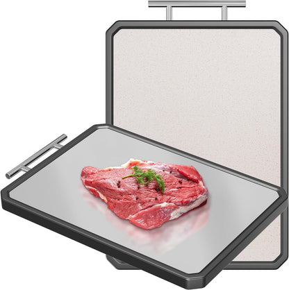 Titanium Cutting Boards for Kitchen, Large 16x11 Inch Pure Titanium and Wheat Straw PP Double Sided Chopping Board, Dishwasher Safe, Easy to Clean - PuriLite