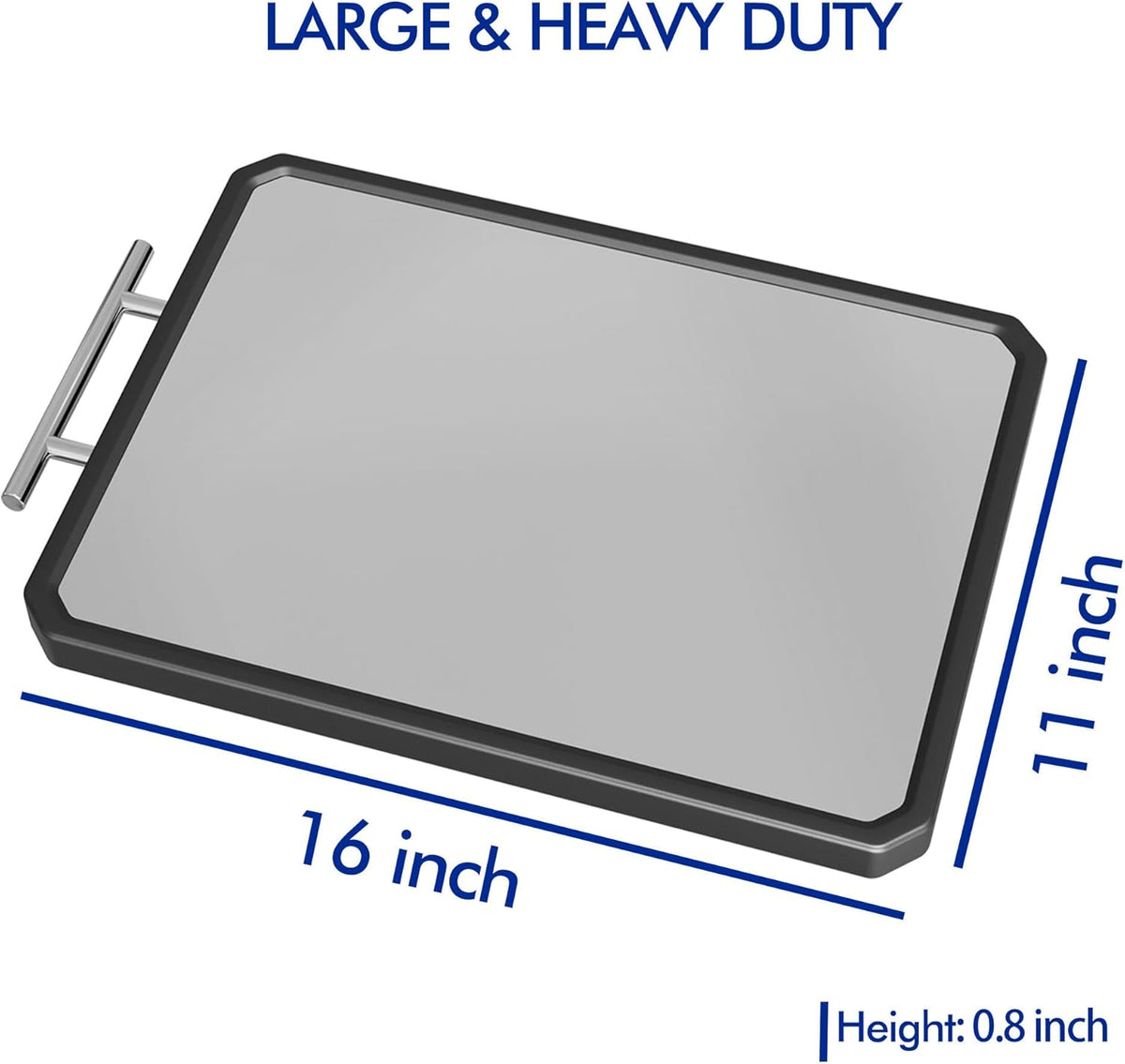 Titanium Cutting Boards for Kitchen, Large 16x11 Inch Pure Titanium and Wheat Straw PP Double Sided Chopping Board, Dishwasher Safe, Easy to Clean - PuriLite