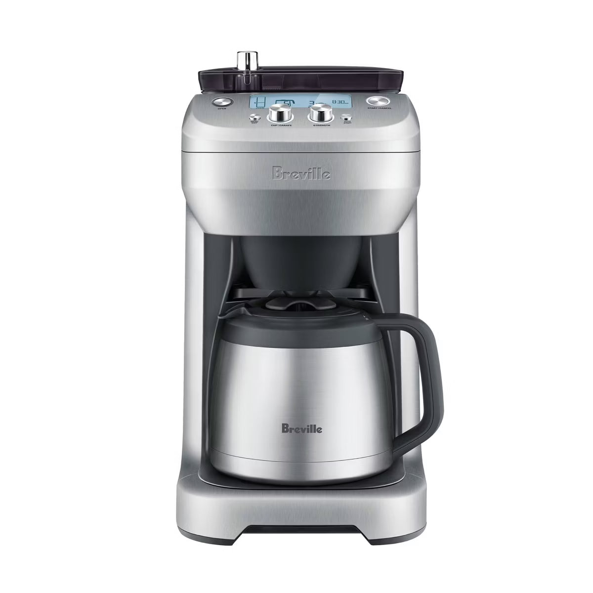 Breville 12c Grind Control Drip Coffee Maker Brushed Stainless Steel BDC650BSS: Programmable Grinder, Thermal Carafe - PuriLite