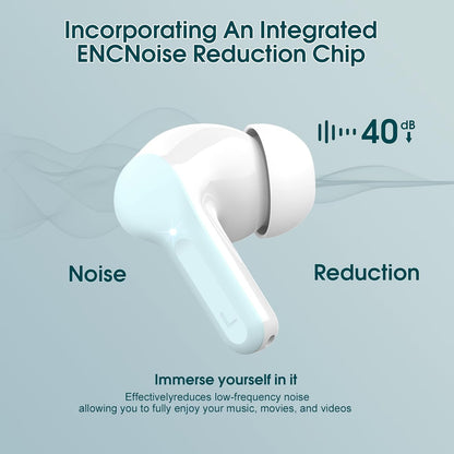 Wireless Earbuds, Bluetooth 5.4 Headphones HiFi Stereo, Bluetooth Earbuds with ENC Noise Cancelling Mic, IP7 Waterproof in Ear Earphones, 48H, LED Display Ear buds for Pad Workout Sports, Azure - PuriLite