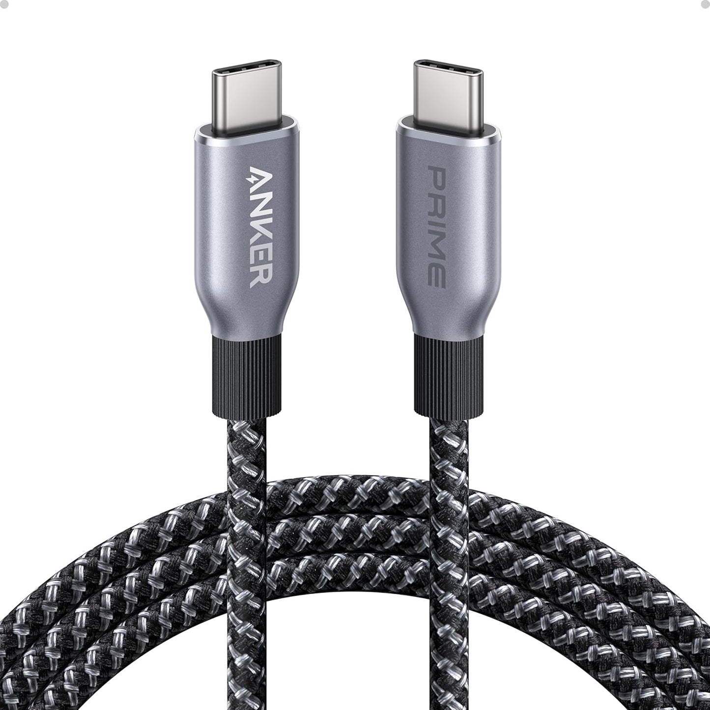 Anker Prime USB C to USB C Cable, 240W 6ft Fast Charging USB C Cable, Upcycled-Braided Nylon with 100-Year Bend Durability, USB 2.0 Cable for iPhone 16/16 Pro/16 Pro Max/16 Plus, MacBook, Galaxy S24 - PuriLite