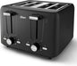 Oster 4-Slice Toaster with Bagel and Reheat Settings and Extra-Wide Slots, Black - PuriLite