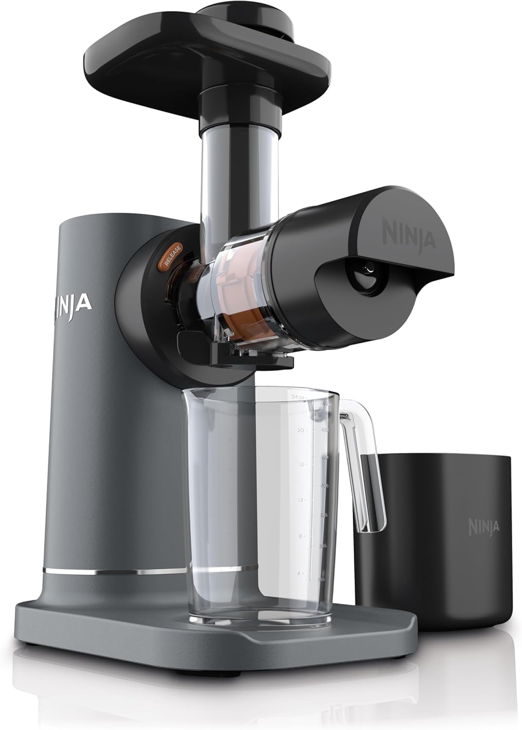 Ninja Cold Press Juicer, NeverClog Powerful Compact Slow Juicer with Total Pulp Control, XL Pulp Container and Juice Jug, Easy to Clean, JC151C (Canadian Version) - PuriLite