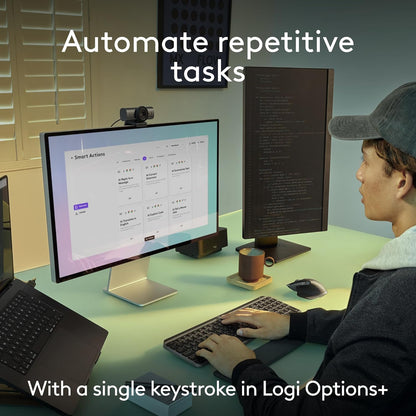 Logitech MX Keys S Combo for Mac, Wireless Keyboard and Mouse with Palm Rest, Backlit Keyboard, Fast Scroll Wireless Mouse, Bluetooth USB C for MacBook Pro, MacBook Air, iMac, iPad - Space Grey - PuriLite