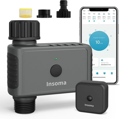 WiFi Hose Timer 1 Zone, Smart Voice/APP-Controlled Sprinkler Timer with Auto/Manual/Rain Delay Modes for Garden/Lawn, Works with Alexa & Google Assistant, IP55 Waterproof & Easy Set Up (2.4GHz WiFi) - PuriLite