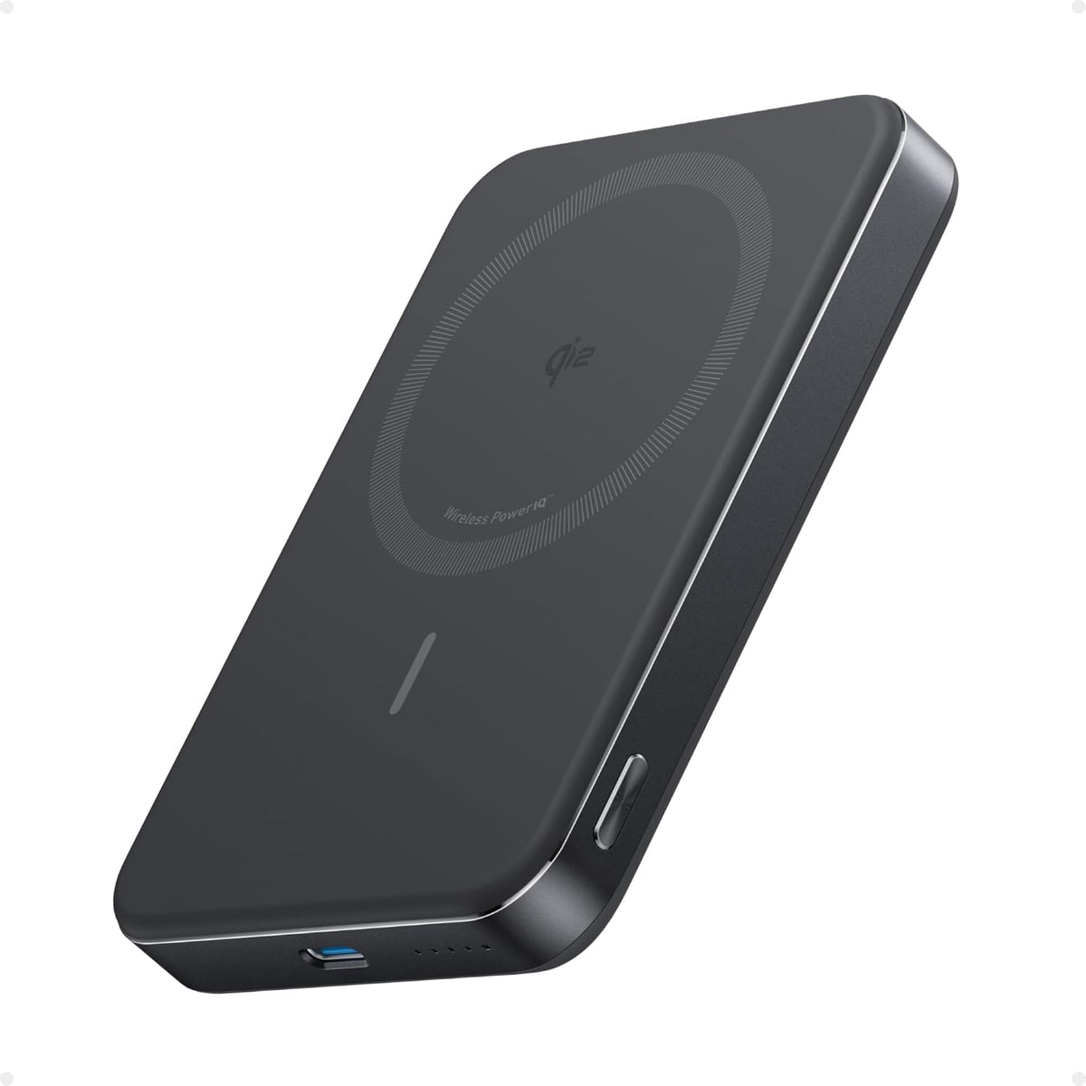 Anker MagGo Power Bank, Ultra Slim 10000mAh Magnetic Battery Pack, Qi2 Certified, Portable, 15W Ultra Fast MagSafe Compatible Charger, Ergonomic Design, Only for iPhone 15/14/13/12 - PuriLite
