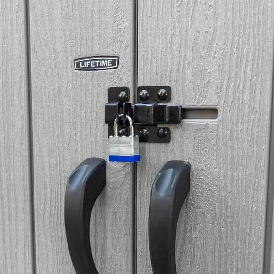 Lifetime Vertical Outdoor Storage Shed with Shelves