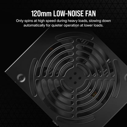 CORSAIR CX750 80 Plus Bronze Non Modular Low-Noise ATX 750 Watt Power Supply - NA - Black - PuriLite