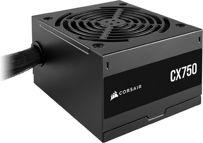 CORSAIR CX750 80 Plus Bronze Non Modular Low-Noise ATX 750 Watt Power Supply - NA - Black - PuriLite