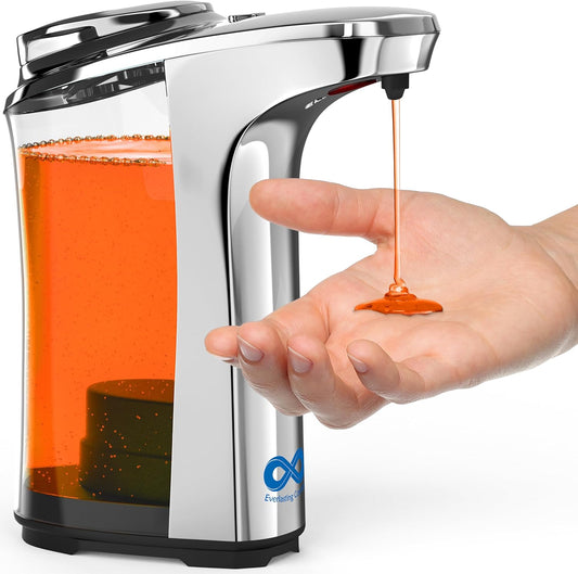 Everlasting Comfort Automatic Soap Dispenser, Touchless Hand & Dish Soap Dispenser, Liquid Soap Dispenser for Bathroom, Kitchen - Distributeur Savon Automatique (500ml) - PuriLite