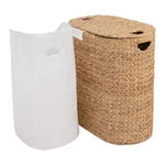 Seville Handwoven Water Hyacinth Laundry Hamper - PuriLite