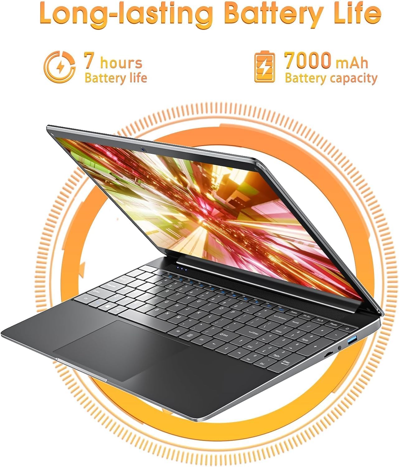 SGIN Laptop, 15.6 Inch Laptops Computer with 8GB DDR3 512GB SSD I3 Processor, Windows 11 Home, HDMI, Wi-Fi 5, 7000mAh, Numeric Keypad, USB3.0, Bluetooth4.2, Type-C(Black) - PuriLite