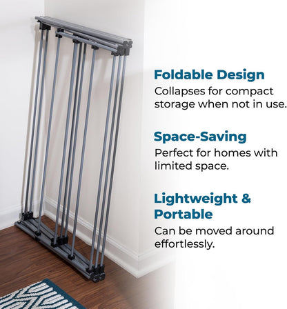 Honey-Can-Do Oversize Collapsible Clothes Drying Rack DRY-09066 Silver, 50 lbs - PuriLite
