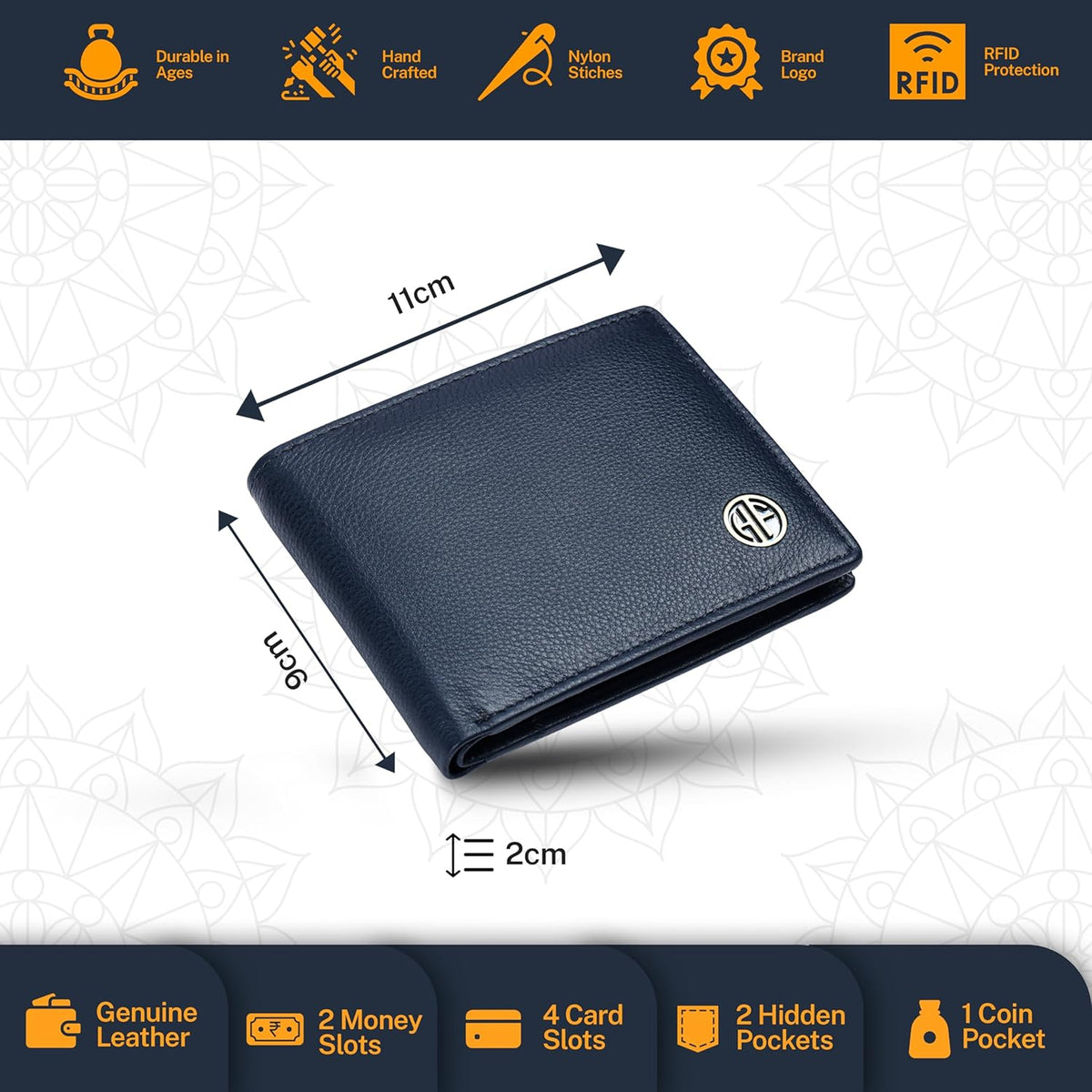 HAMMONDS FLYCATCHER Pure Cow Leather Wallet Combo Gift Set – Wedding Anniversary Gifts for Couples - PuriLite