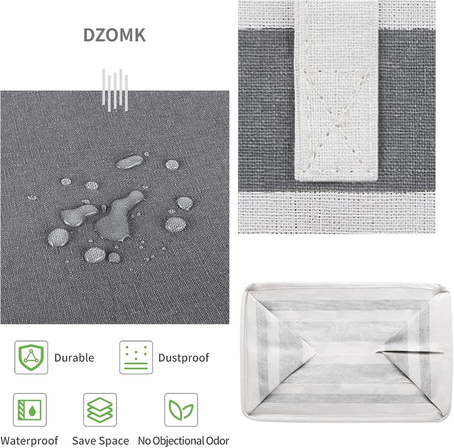 DZOMK 3-Pack Large Laundry Basket,80L Collapsible Large Laundry Baskets with Easy Carry Handles Freestanding Waterproof Clothes Hamper Storage Basket for Toys Clothes Organizer(Gradient Grey) - PuriLite