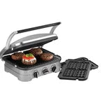 Cuisinart 5-in-1 Griddler with Reversible Nonstick Grill and Griddle Plates, with Bonus Waffle Plates - PuriLite