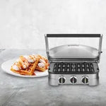 Cuisinart 5-in-1 Griddler with Reversible Nonstick Grill and Griddle Plates, with Bonus Waffle Plates - PuriLite