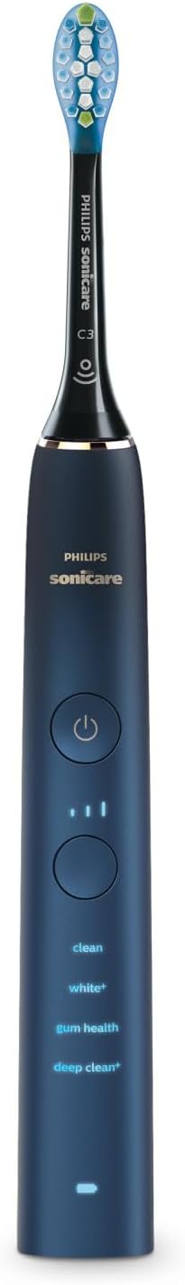 Philips Sonicare Diamondclean 9000 Special Edition Rechargeable Toothbrush, Blue/black Hx9911/92 - PuriLite