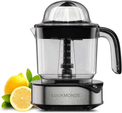 Electric Citrus Juicer 1.2L Large Volume, Orange Juicer with Powerful Motor and LED Working Lamp, Electric Lemon Squeezer for Orange Lemon Lime Grapefruit by LUUKMONDE - PuriLite
