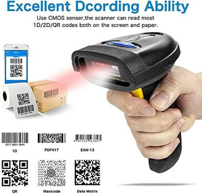 NETUM Bluetooth QR 2D Barcode Scanner Handheld USB Wireless 1D 2D Bar Codes Imager for Mobile Payment Computer Screen Scan for POS Android iOS iMac Ipad System NT-1228BL - PuriLite