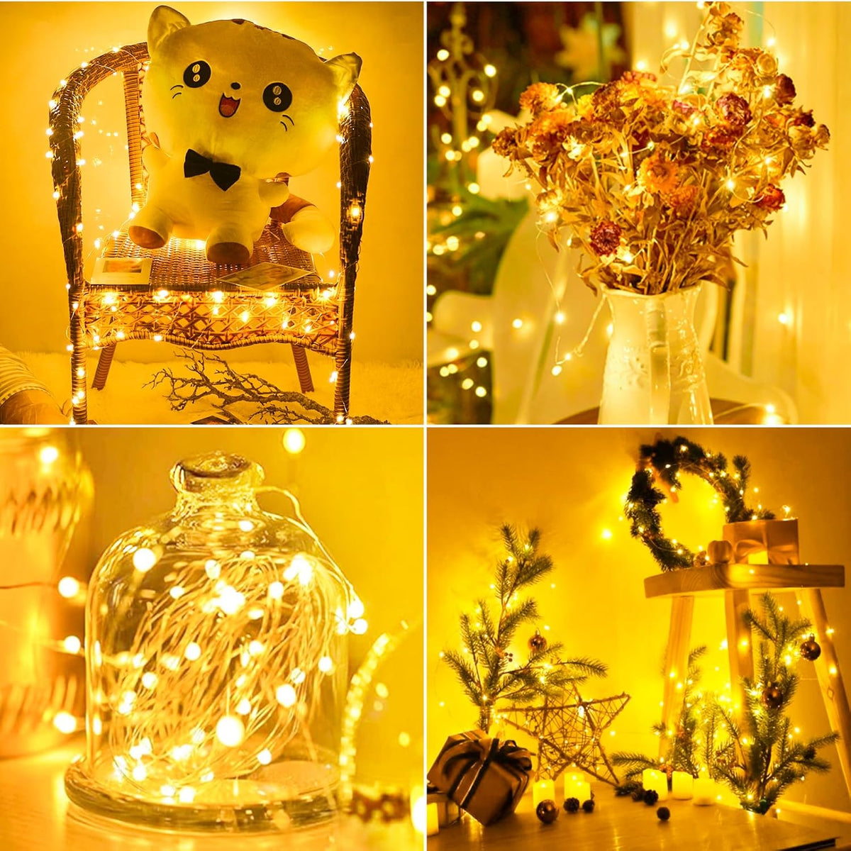 [ 30 Pack ] Fairy Lights Battery Operated String Lights 7 FT/20 LED Mini Twinkle Battery Lights Small Fairy Lights for Mason Jars Outdoor Party Christmas Bedroom Decor, Warm White - PuriLite