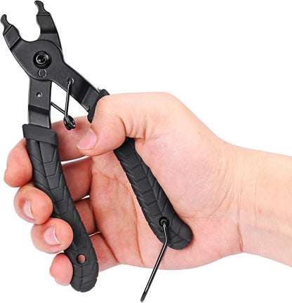 Bike Link Plier, Oumers Chain Plier Missing Link 2 in 1 Opener Closer Remover Plier/Bicycle Chain Plier Compatible with All Speed Chains Repair, Link - PuriLite