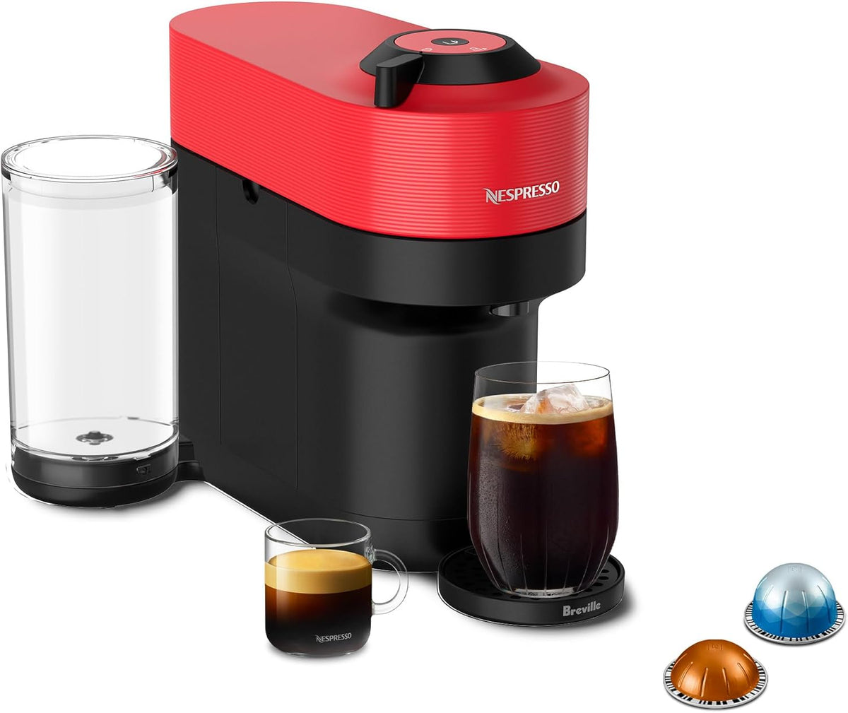 Nespresso Vertuo Pop+ Coffee and Espresso Machine by Breville - Spicy Red - PuriLite