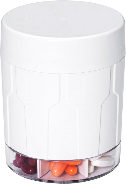 Extra Large Supplement Organizer, Betife Moisture-Proof Jumbo Pill Dispenser with 7 Large Compartments, Pill Boxes and Organizer to Hold Monthly Vitamin or Medication (White) - PuriLite