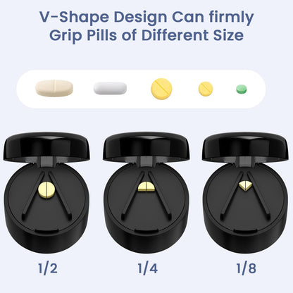 Renmingfed 3-in-1 Pill Crusher Pill Cutter with Storage Box，Pill Grinder with Stainless Steel Grinding Pestle, Pill Crusher Fine Powder, Pill Crushers for Elderly and Pets - PuriLite