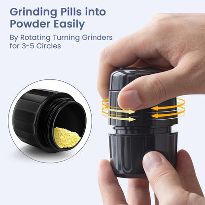 Renmingfed 3-in-1 Pill Crusher Pill Cutter with Storage Box，Pill Grinder with Stainless Steel Grinding Pestle, Pill Crusher Fine Powder, Pill Crushers for Elderly and Pets - PuriLite