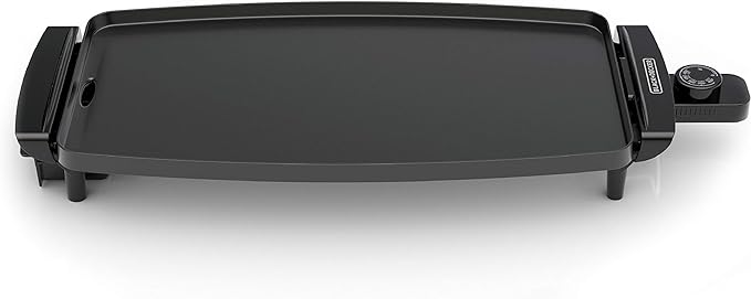 BLACK+DECKER Electric Griddle with Removable Temperature Probe, Indoor Grill, Pancake Griddle, Black, GD1810BC - PuriLite