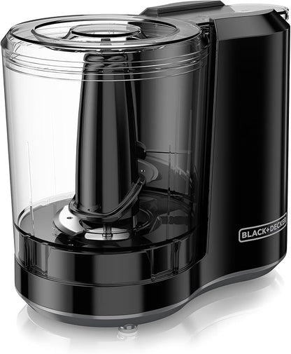 Black+Decker HC300BC Black + Decker 3-Cup Food Processor, One Touch Pulse, Dishwasher Safe Parts, 3-Cup, Black - PuriLite
